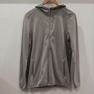 AVALANCHE | Men's Grey Trailhead Micro Fleece Zip Up Hooded Lightweight Sweater